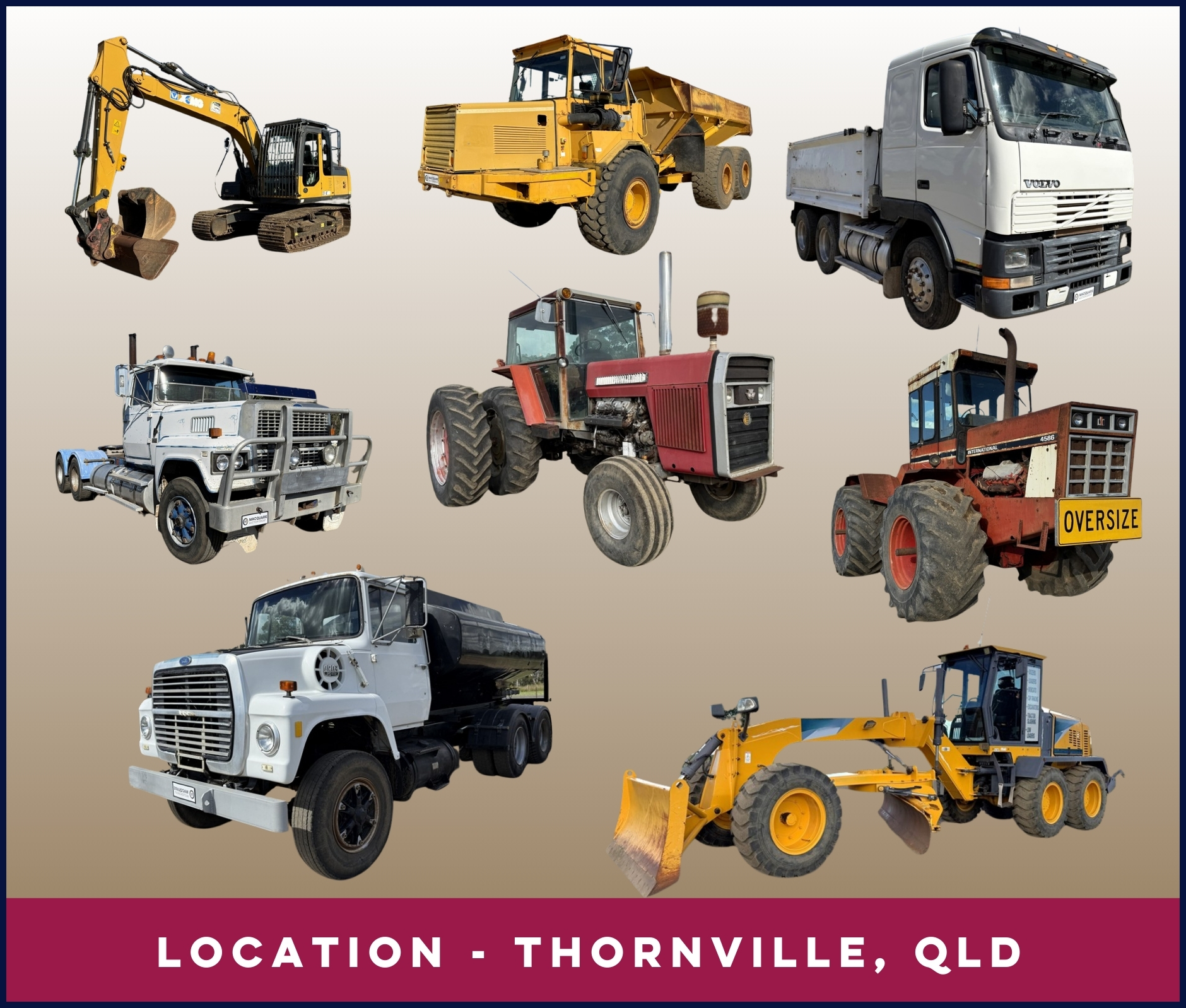 END OF CONTRACT – TRUCKS & MACHINERY